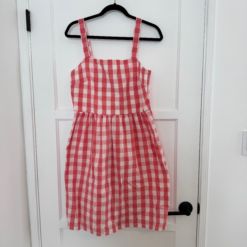 J Crew Checkered Dress in Women's Medium